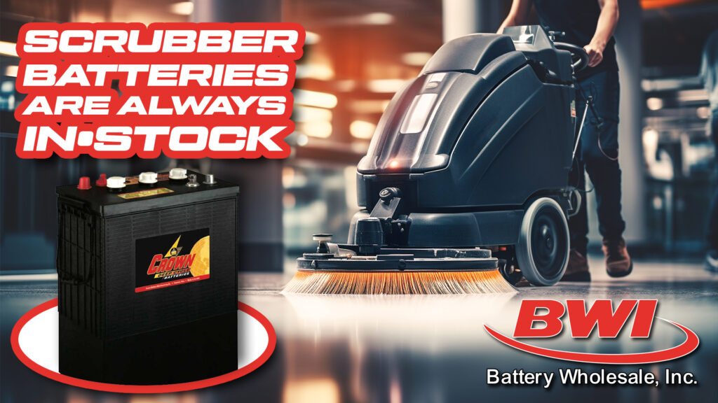 Industrial Scrubber Batteries in-stock at BWI Outlet