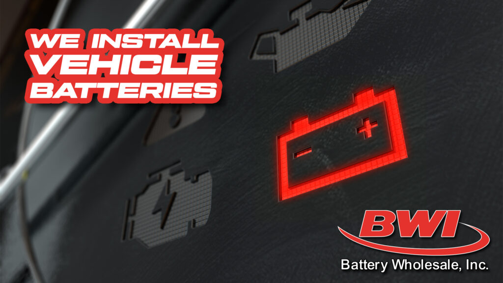 Vehicle Battery Installs. We test Batteries Free at BWI Outlet.